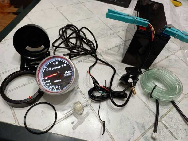 Бустметър,2 бара,с мап сензор,механичен,2 модела,52мм,60мм,Boostmeter