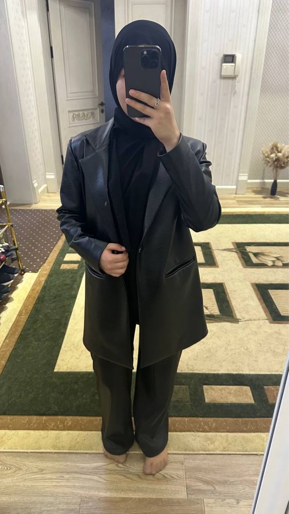 Кожаный пиджак Habibi Showroom дан и кожаный шим турецкий