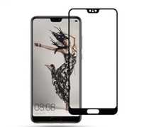 Husa Neagra Matte Case + Folie Sticla Completa 0.2mm - Huawei P20 PRO