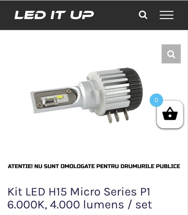 BECURI  LED H15 / faza lunga pentru Vw Golf 6/7