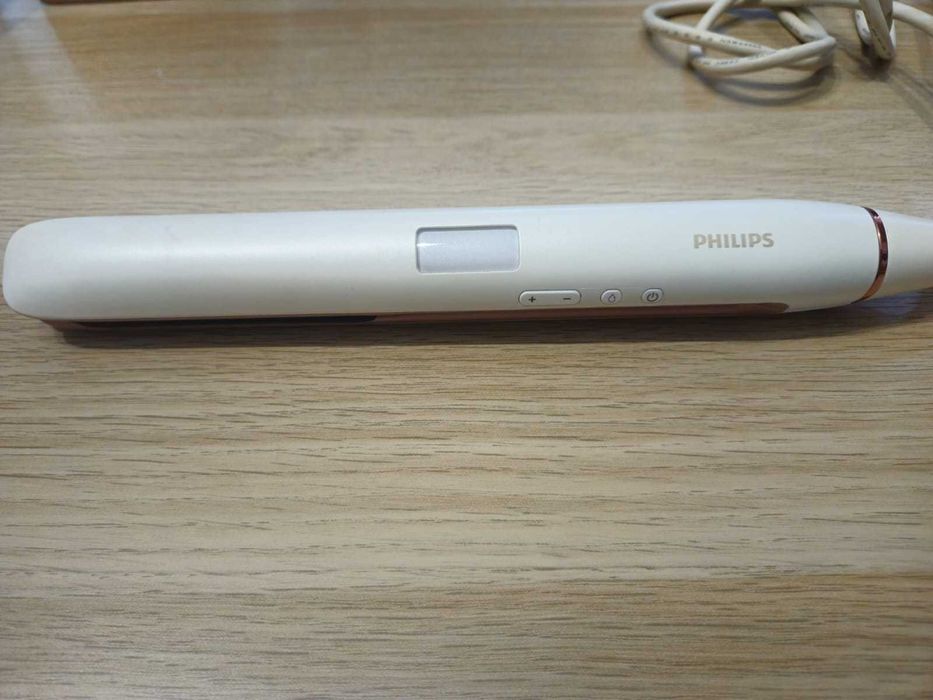 Placa indreptat parul - Philips Senzor Moisture Protect, Alb/Roz