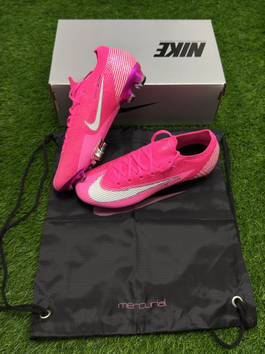 Ghete de Fotbal Nike Vapor 13 Elite Mbappe Rosa FG