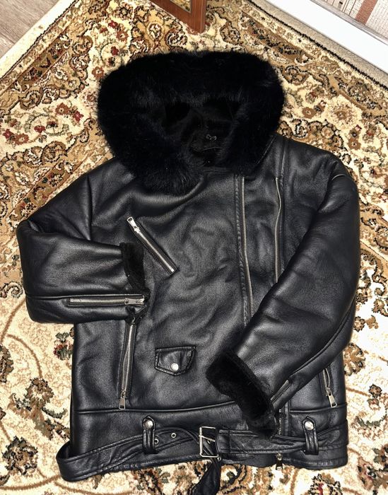 Зимняя кожаная дублёнка