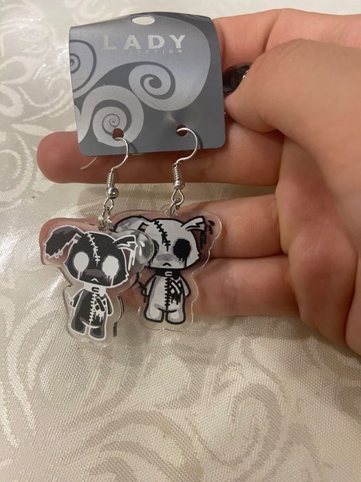 сережки LADYCOLLECTION акриловые зайцы