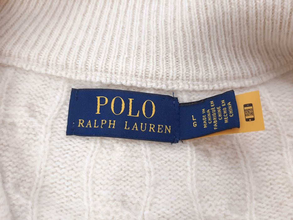 Polo Ralph Lauren Cable-Knit Zip - Оригинален мъжки пуловер с кашмир L