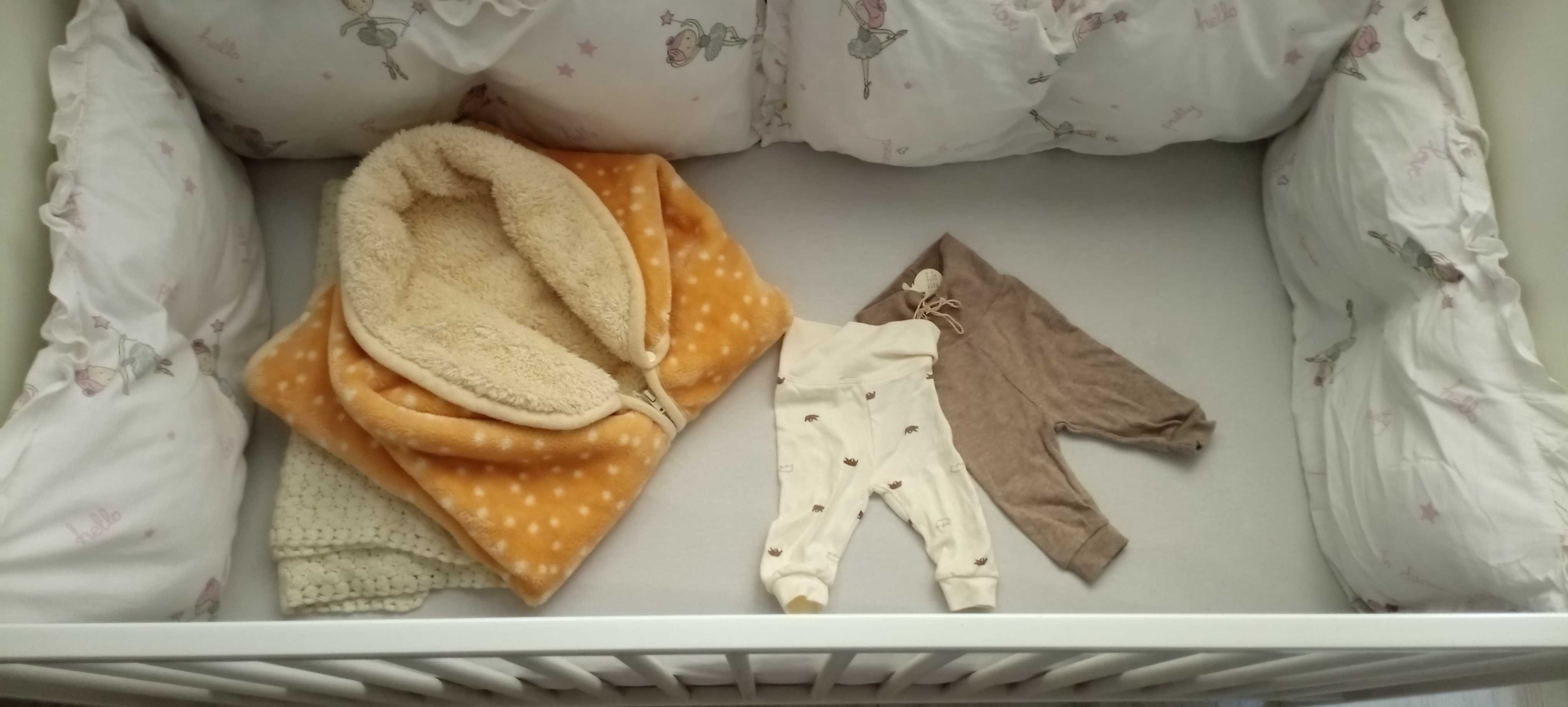 Бебешко легло IKEA SOLGUL + матрак JÄTTETRÖTT