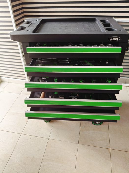 Banc de scule JMB,cu 7 sertare,cu roti,folosit de 3 ori