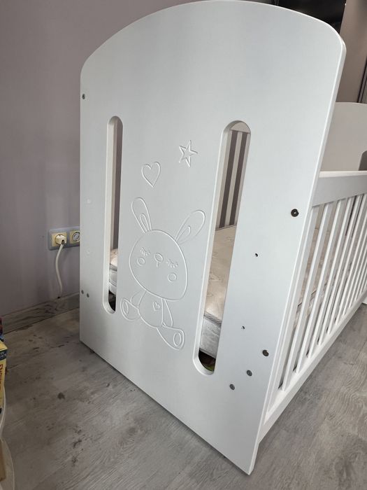 Дървена MDF кошара Dizain baby Lanza  60/120 с подвижна решетка