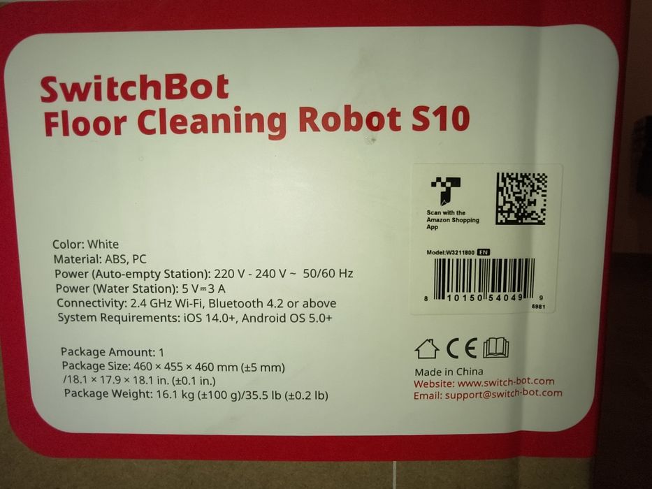 Robot aspirator si mop SwitchBot S10