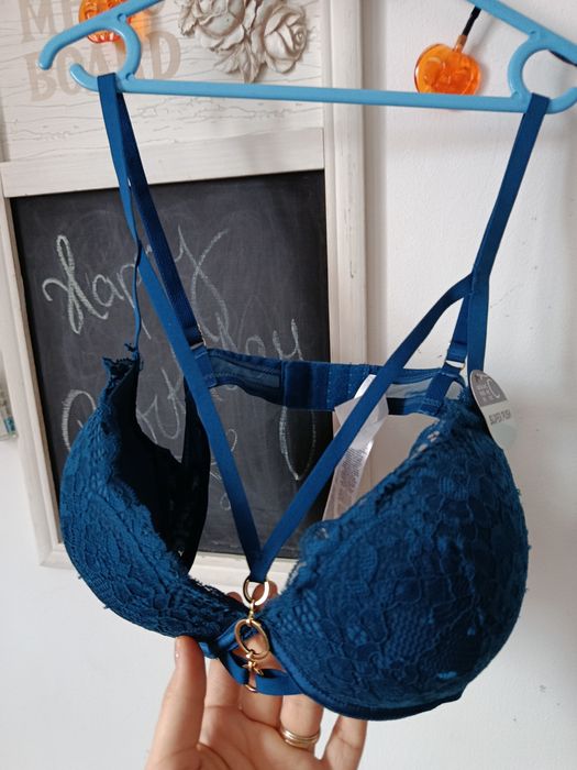 Sutien nou sexy cu model bondage cu pietricele 75C