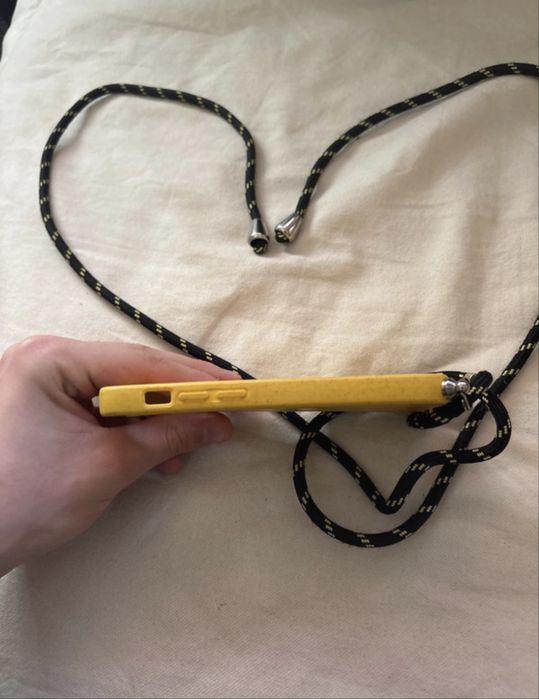 Husă iPhone 13 mini, Galben, Șnur