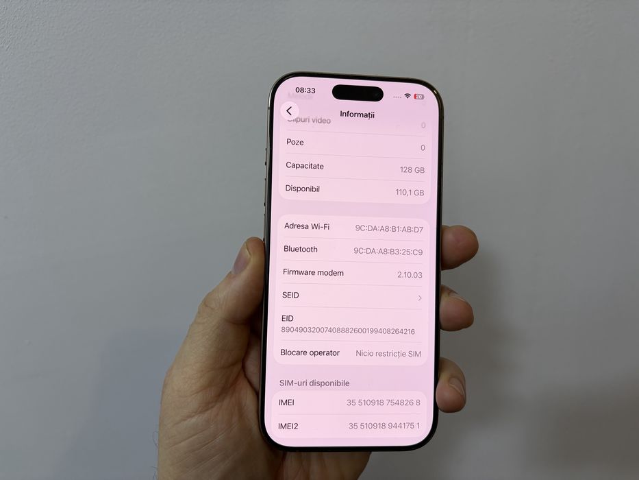 Iphone 16 Pro, 128 gb, Desert Titanium