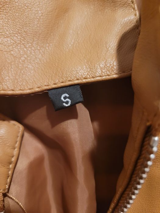 Geaca de imitatie piele  maro femei