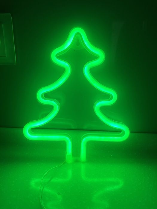 Стильный неоновый LED светильник елочка