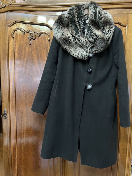 Palton stofa negru