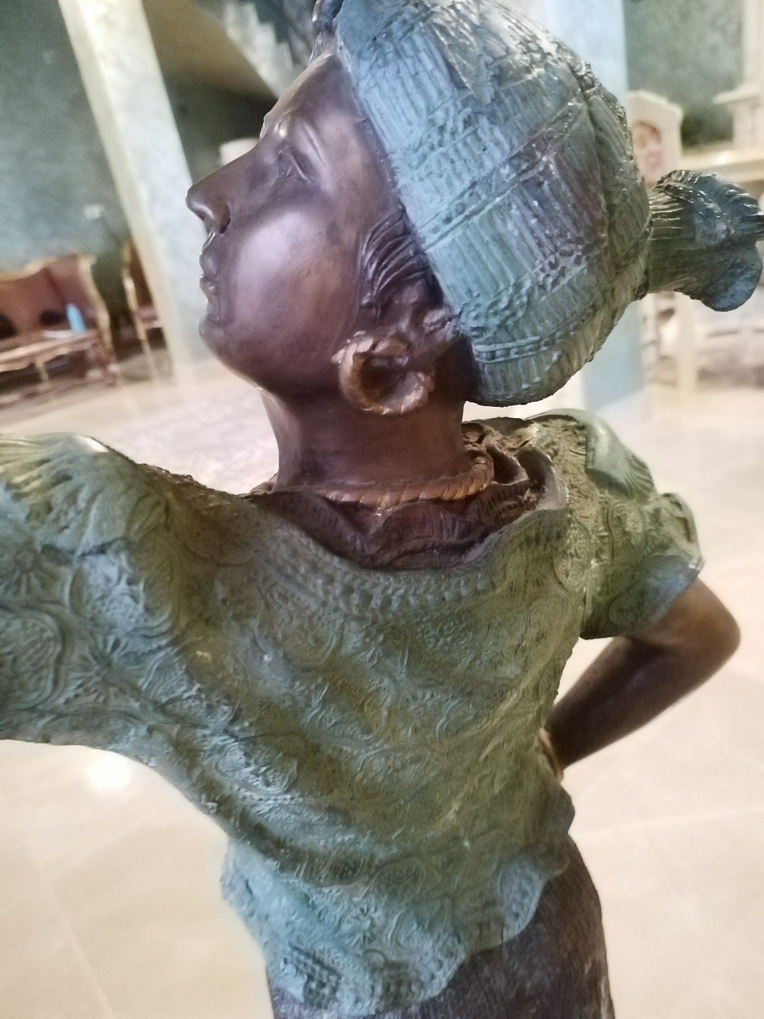 Statuie veioza bronz alama cupru