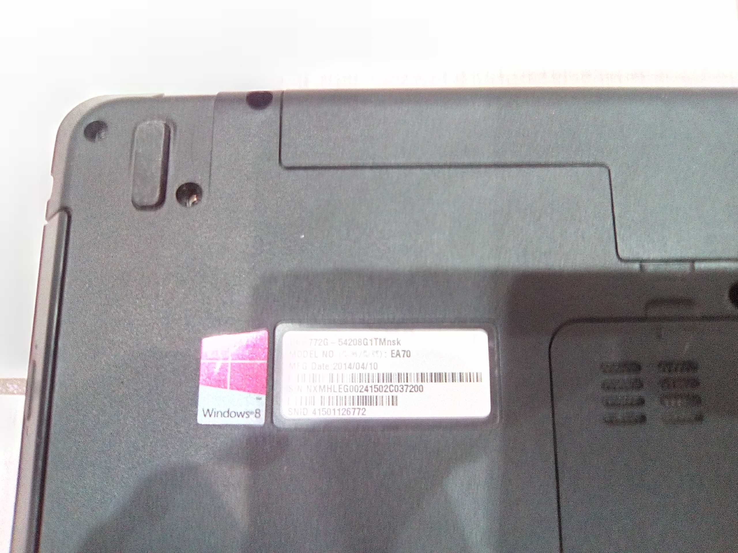 Лаптоп ACER ASPIRE E1-772G - 2 ядра , 4 логически процесора
