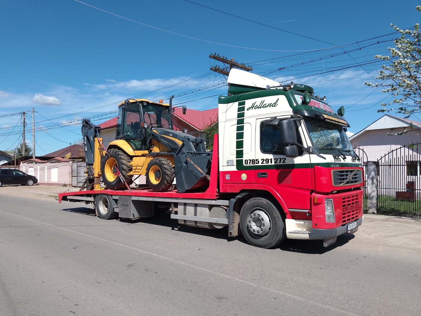 Tractări auto București transport cap tractor bascula vola 8×4 jcb