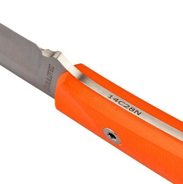 Нож Dulotec Buddy - оранжев G10, стомана 14C28N