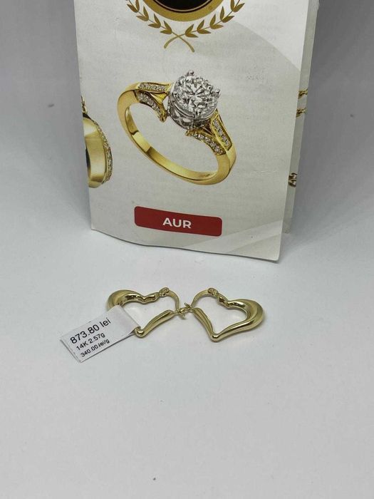 Cercei aur 14K (32441/30 Pacurari 2) Garantie 2 ani!