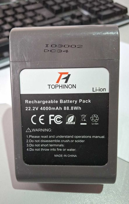 Baterie HT TopHinon, pentru Dyson DC31–DC46 , 22.2V, 4000mAh, tip BB