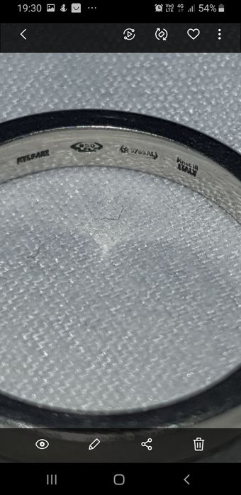 Vand inel platină bvlgari