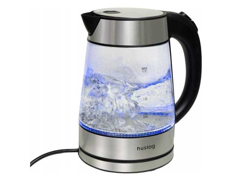 Стъклена Електрическа Кана за Вода Huslog AK-0537 – 1.7L, 2200W