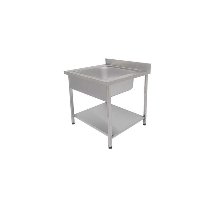 Мивка неръждаема с долен рафт SD L70/70см