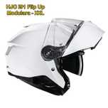 Casca modulara Flip Up HJC i91 alba intercom