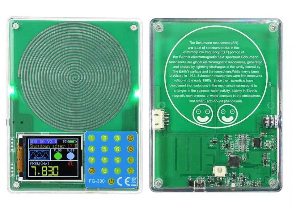Домашен 1.8" LCD 7.83Hz Зареждаем Шуманов DDS Генератор 0.001Hz-200KHz