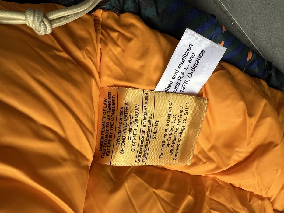 Мъжко яке пухенка North Face L синьо зелено каре