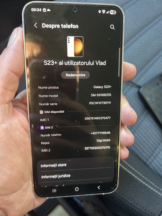 ⁉️ vand Samsung s23 plus