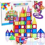 Set de Constructie Magnetic cu 107 Piese, Educativ si Creativ