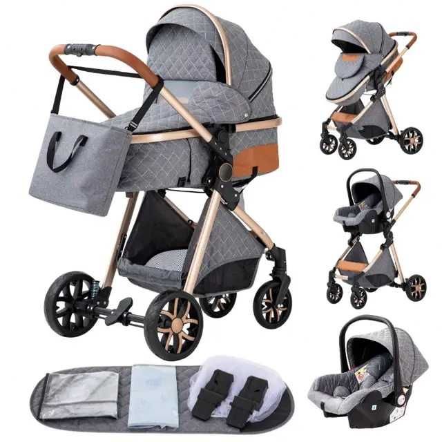 NOU Carucior bebe 3 in 1 bebelus landou copii pliabil smart + CADOU