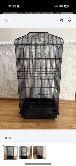 Продается клетка черная высокая