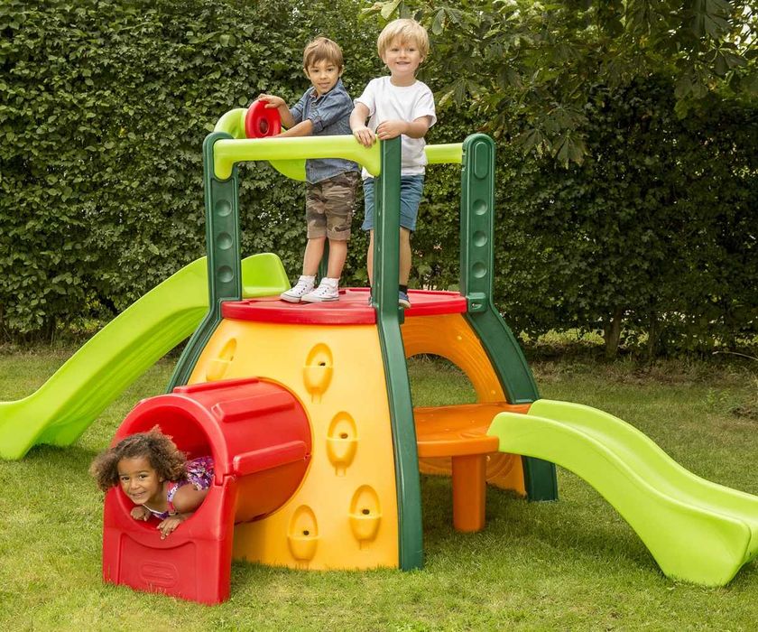 Пързалка с тунел Little Tikes, катерушка, с две пързалки
