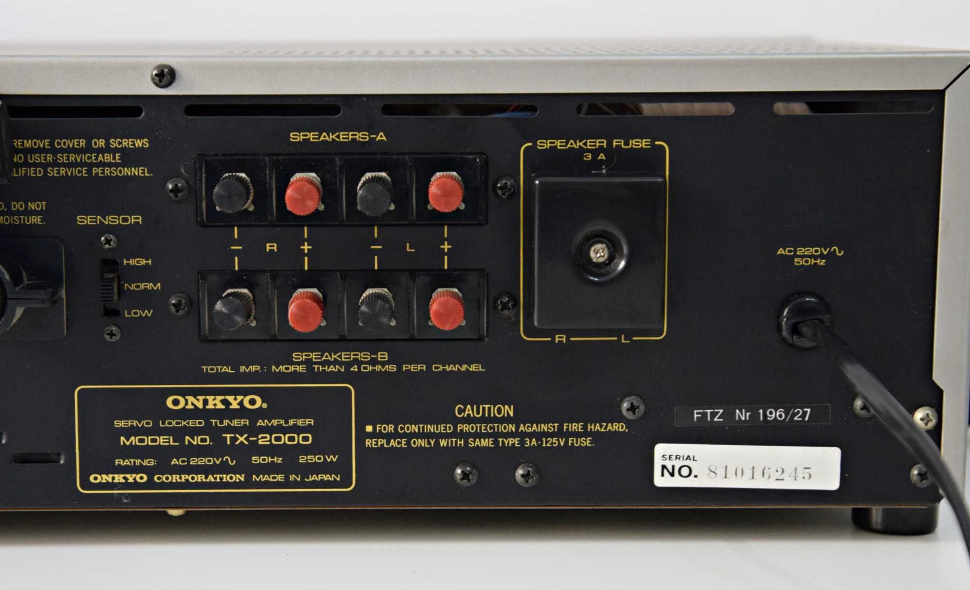 Amplificator Onkyo TX-2000, vintage