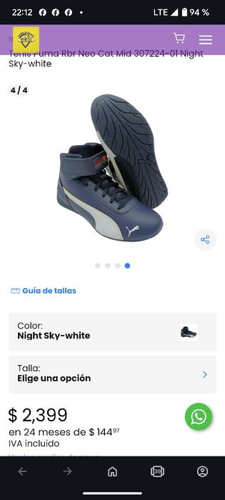 Puma Motorsport Navy Blue perforated mid-top