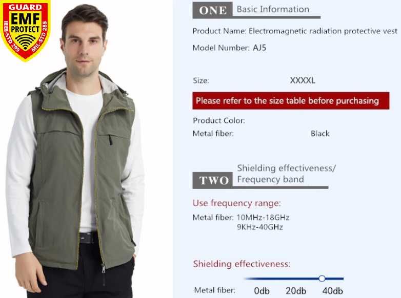 RF EMF EMR WiFi 5G Екраниран Суичър Качулка Електромагнитна Защита ЕМП