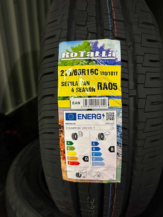 Нови всесезонни бусови гуми ROTALLA VAN 4 SEASON 215/60R16C НОВ DOT