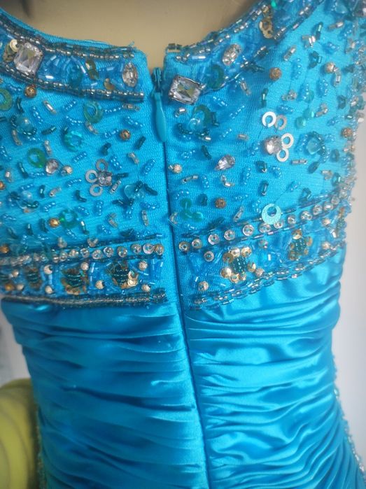 Superba rochie gala albastra eleganta S