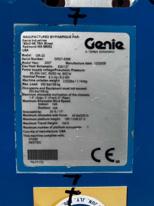 Nacela electrica Genie GR-20