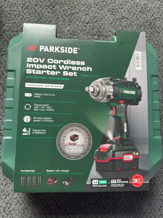 Masina de insurubat cu impact 20v 400Nm Parkside