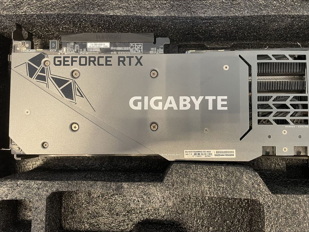 Placa Video Geforce Gigabyte RTX 3070 8gb Vram GV-N3070GAMING OC-8GD