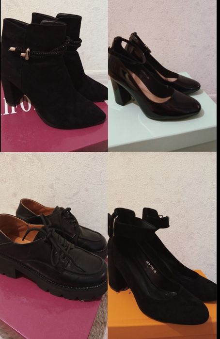 Туфли вечерние, лакированные, замшевые, с ремешком, без ремешка