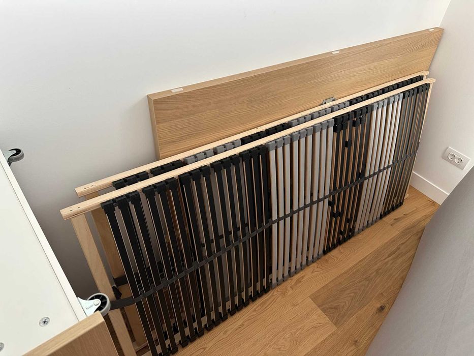 Pat Ikea Malm 160x200 cu 4 sertare de depozitare  + saltea + comoda