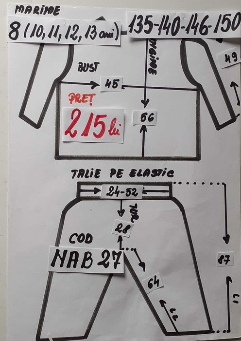 Costum popular pentru copii 8-9-10-11-12-13 ani