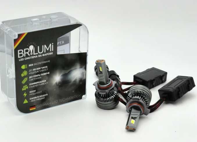 LED крушки за фарове HIR2 - BRILUMI ZENITH - 200W - CANBUS 6000K