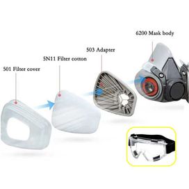 Полумаска с филтри | Еквивалент на 3М 6200 предпазна маска