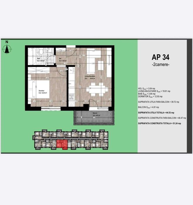 Apartament 2 camere OTOPENI PROIECT NOU. Direct Dezvoltator!